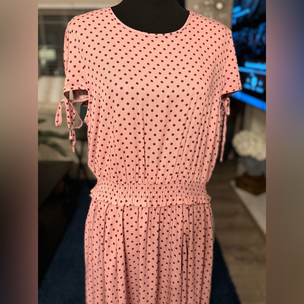 NWT Gal Meets Glam Corinne Polka Dot Smocked Waist A-line Dress - Picture 4 of 7